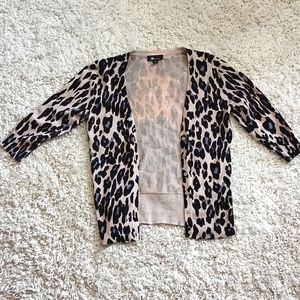 AB studio leopard print cardigan